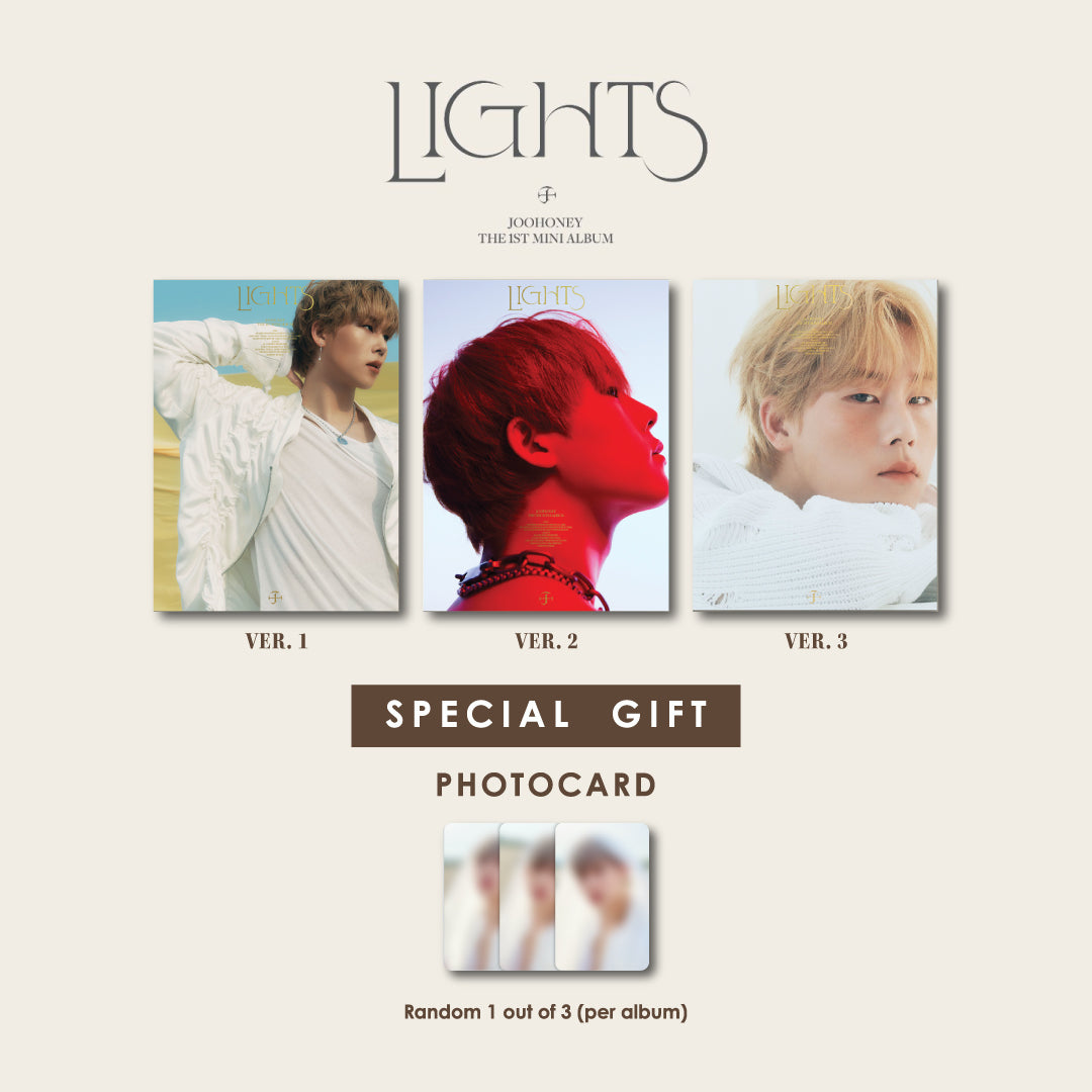 JOOHONEY 1ST MINI ALBUM - LIGHTS + WITHMUU PHOTOCARD