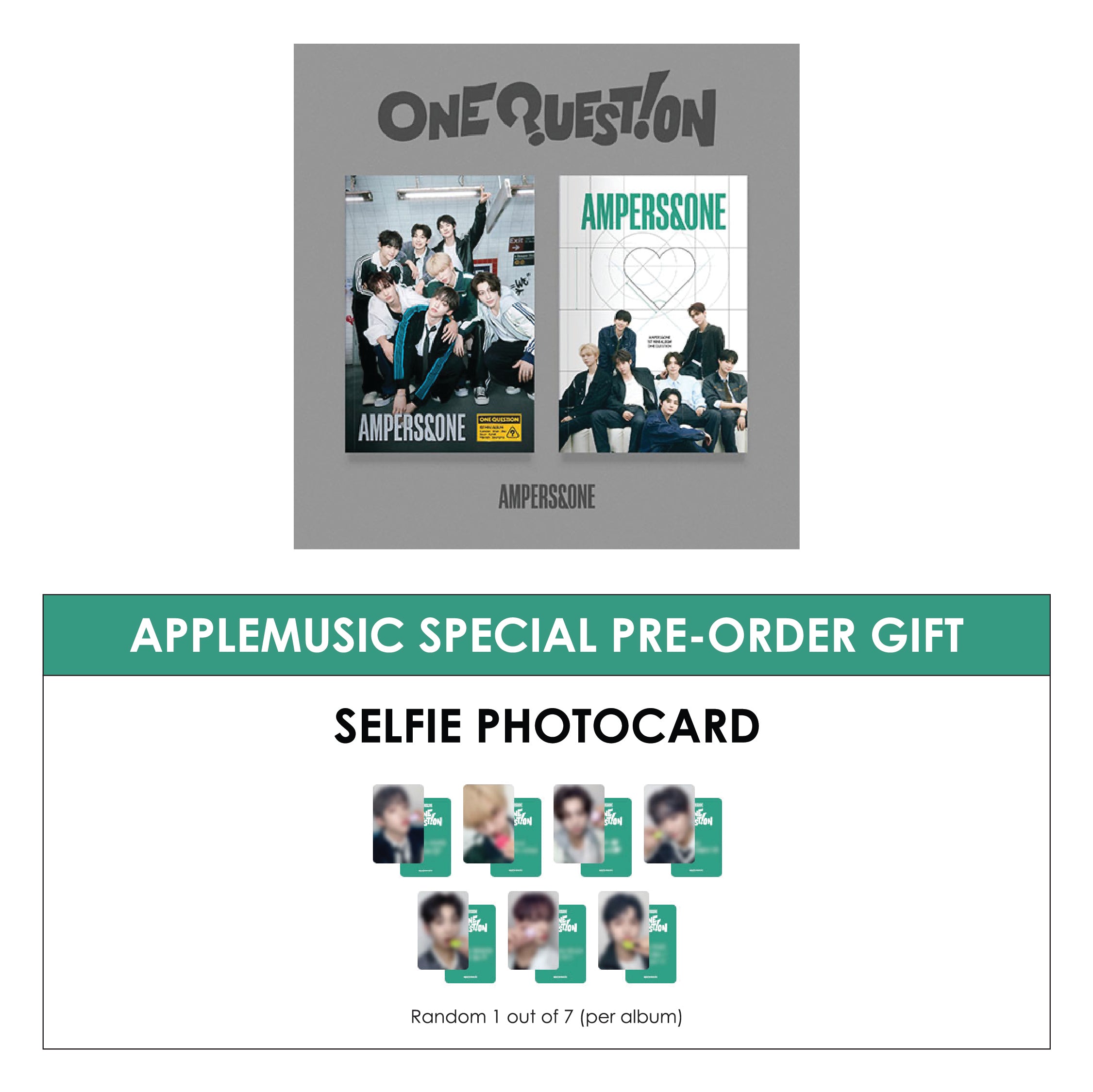 AMPERS&ONE 1ST MINI ALBUM - ONE QUESTION + APPLEMUSIC PHOTOCARD