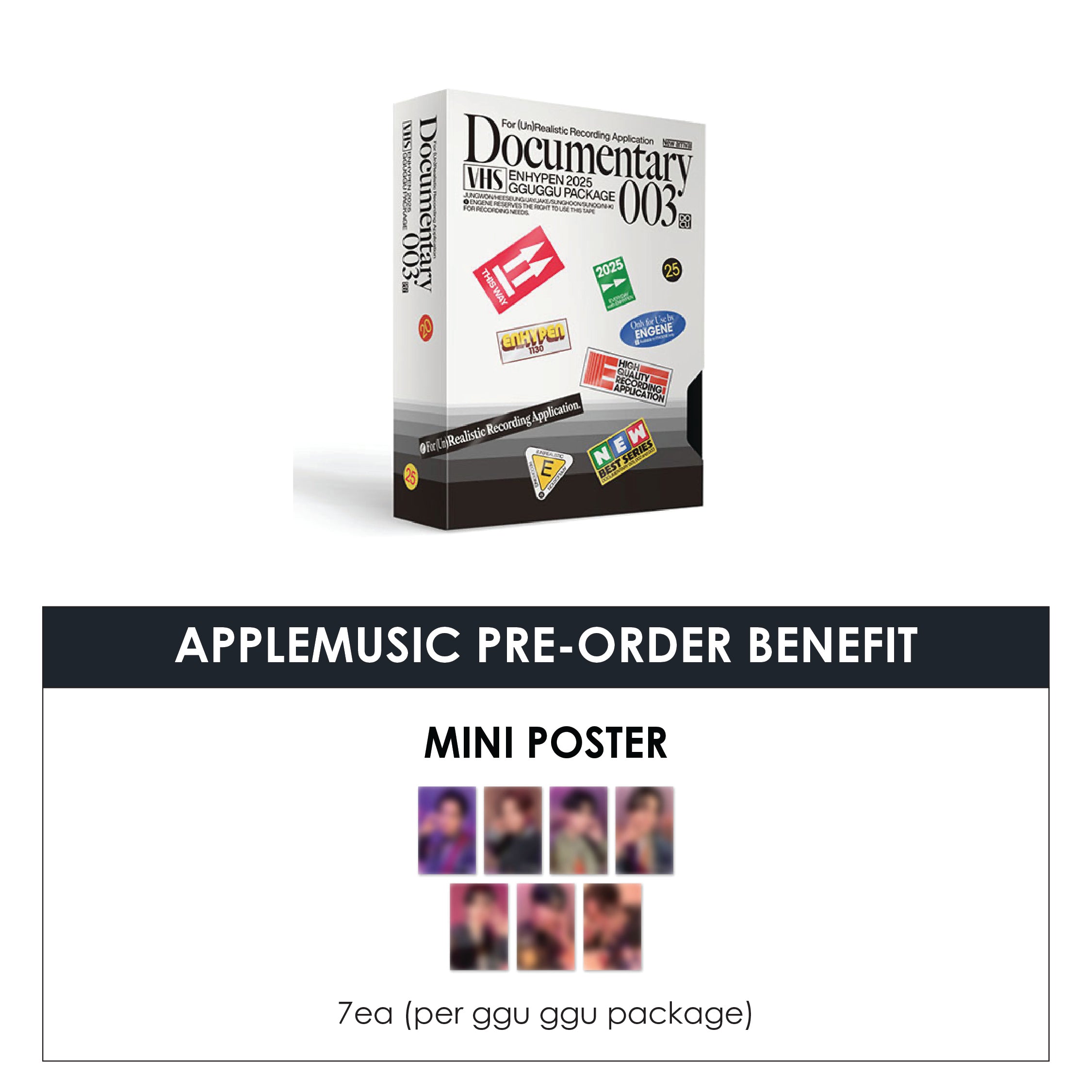 ENHYPEN 2025 GGU GGU PACKAGE + APPLEMUSIC MINI POSTER