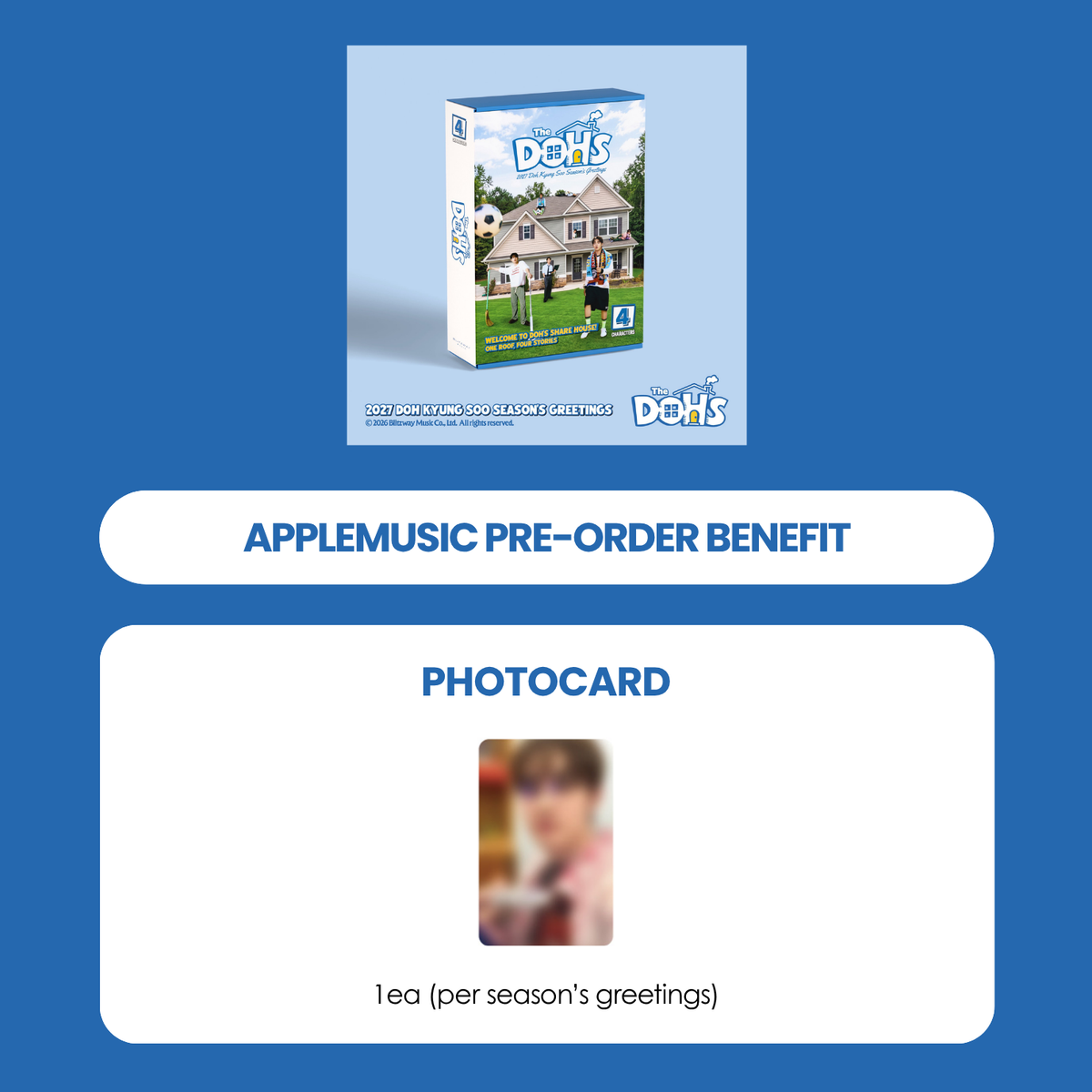 DOH KYUNG SOO 2027 SEASON'S GREETINGS - DOHS + APPLEMUSIC PHOTOCARD (PRE-ORDER)
