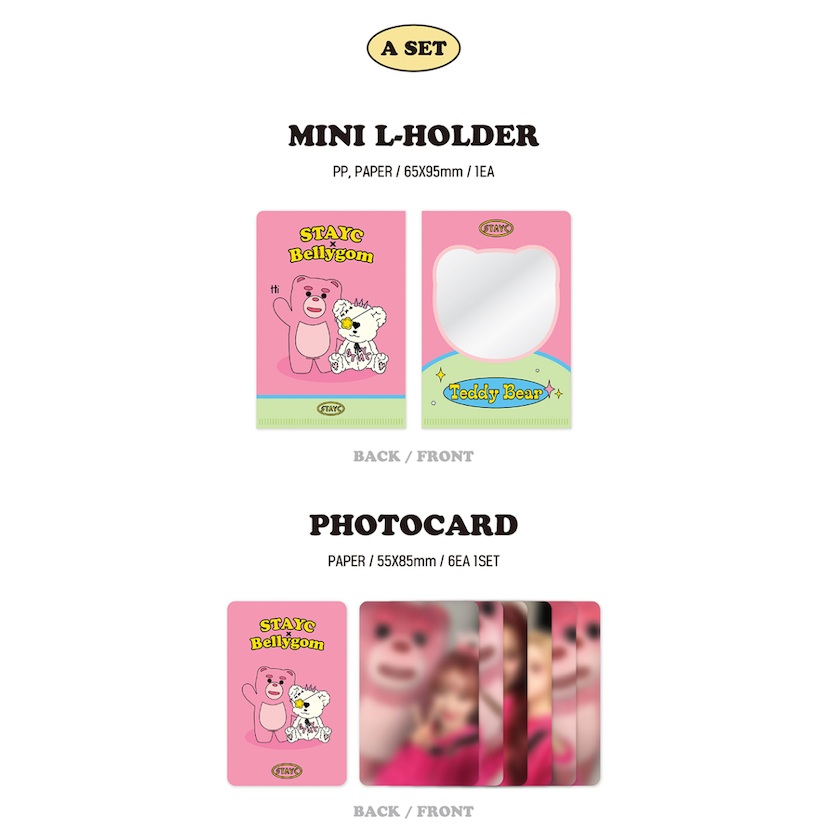 STAYC TEDDY BEAR POP-UP HOUSE MD - 01. MINI L-HOLDER SET