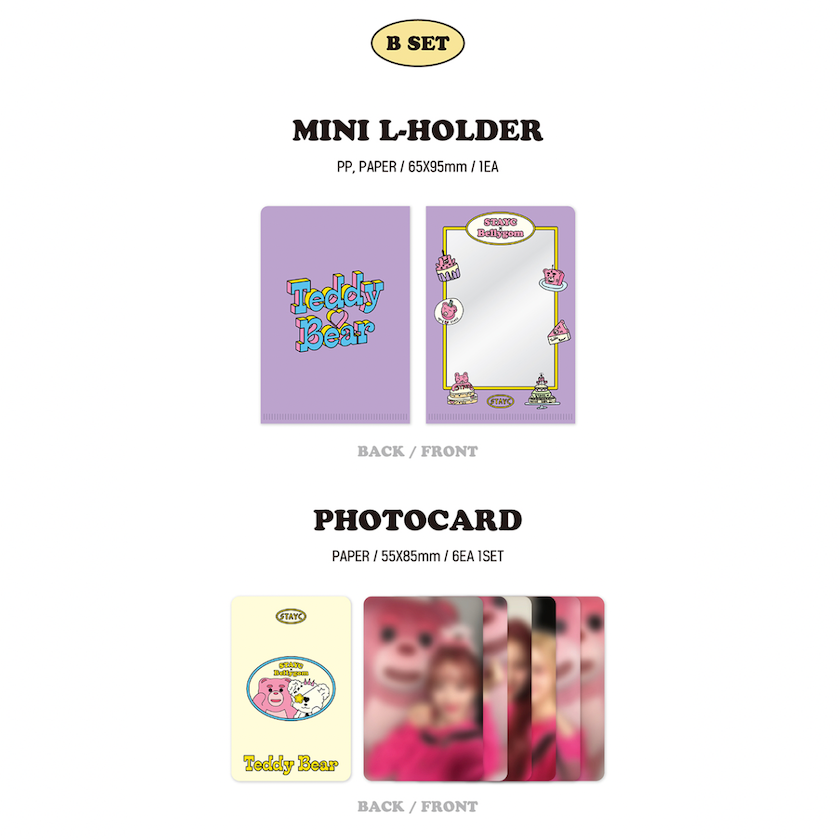 STAYC TEDDY BEAR POP-UP HOUSE MD - 01. MINI L-HOLDER SET