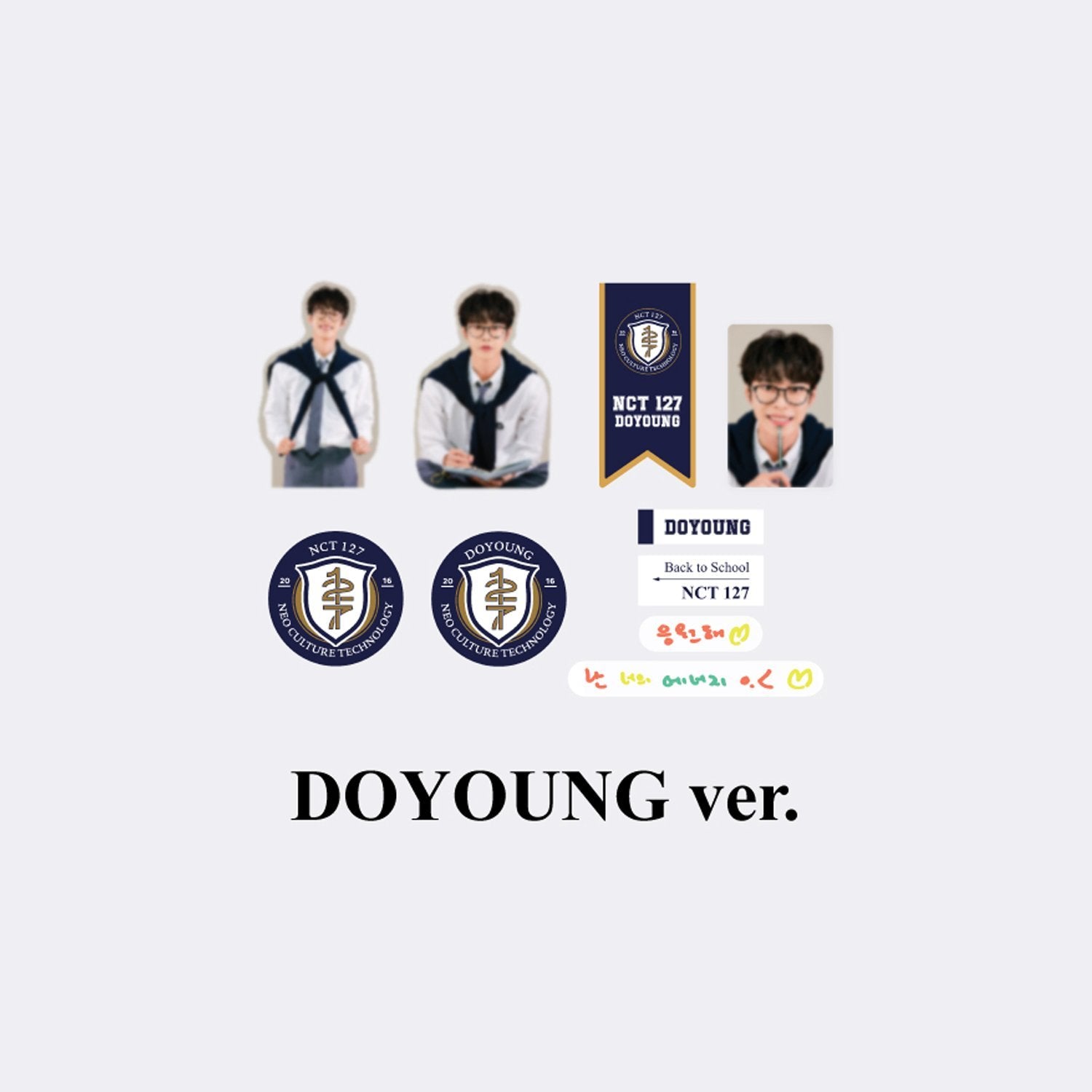 NCT 127 2021 BACK TO SCHOOL KIT OFFICIAL MD - LUGGAGE STICKER + PHOTO CARD SET