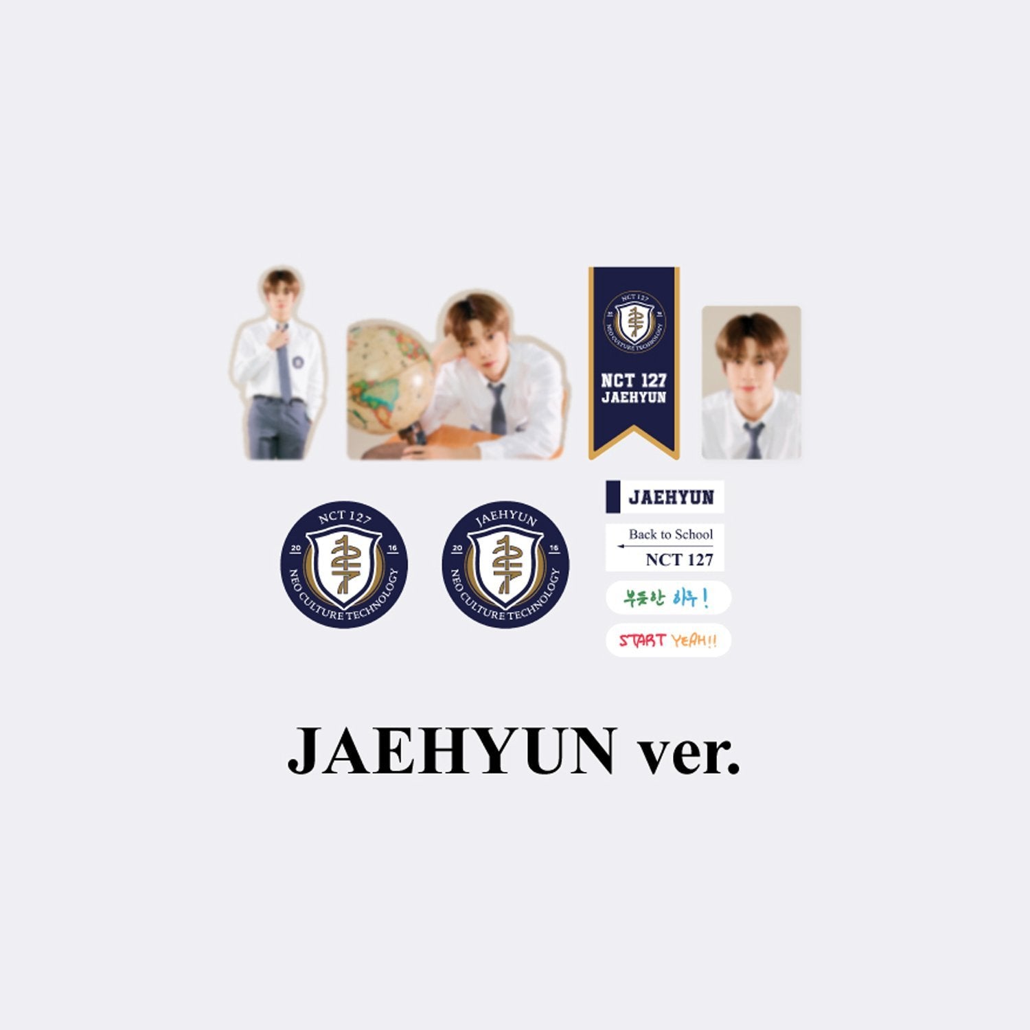 NCT 127 2021 BACK TO SCHOOL KIT OFFICIAL MD - LUGGAGE STICKER + PHOTO CARD SET