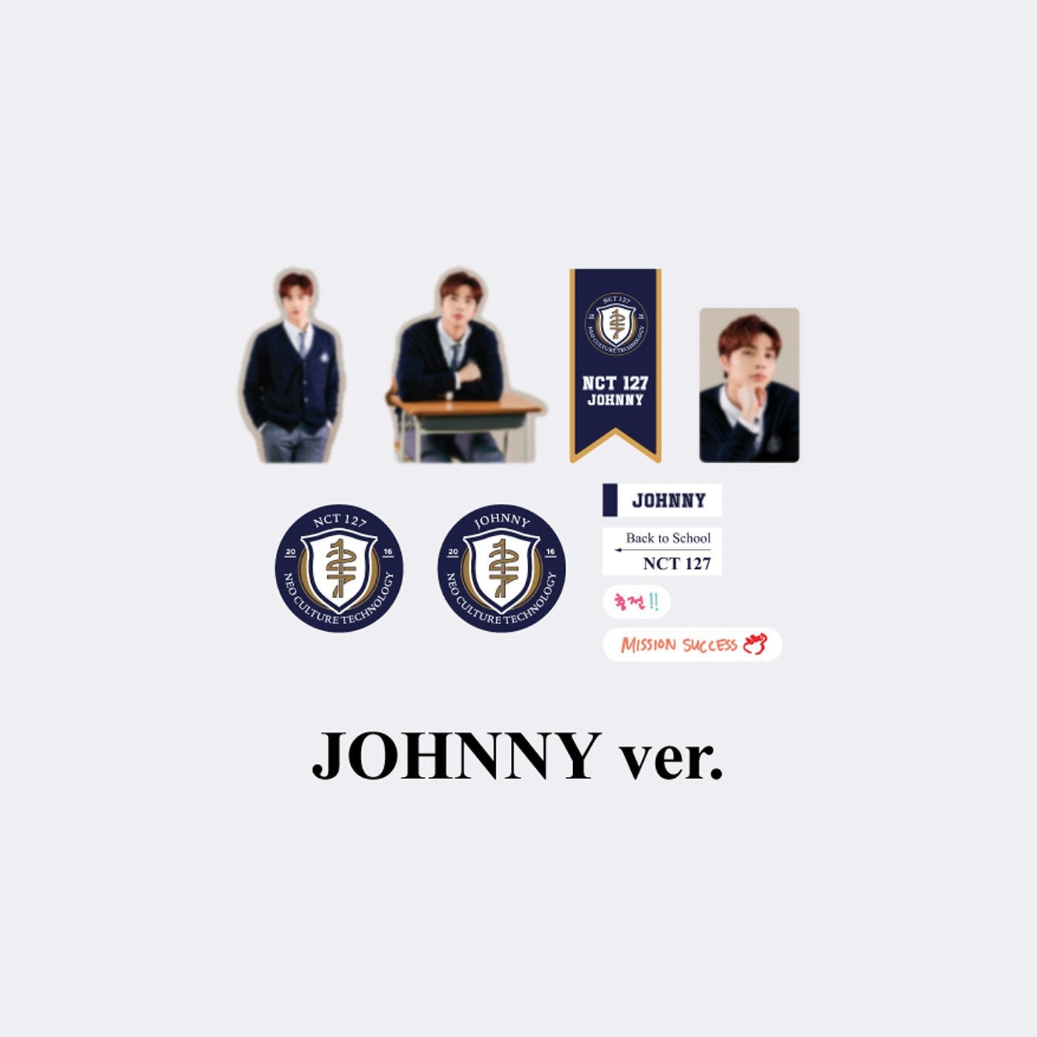 NCT 127 2021 BACK TO SCHOOL KIT OFFICIAL MD - LUGGAGE STICKER + PHOTO CARD SET