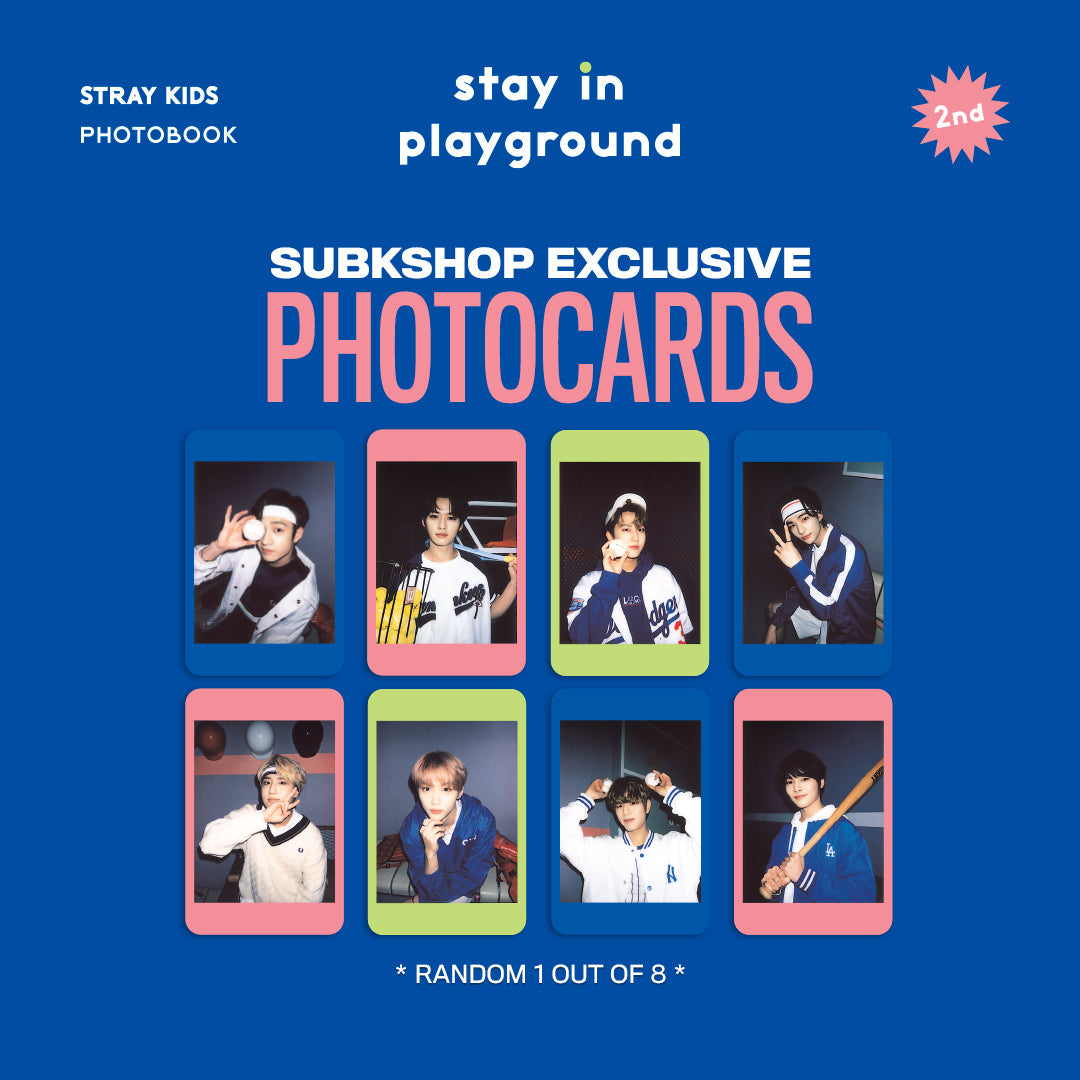 STRAY KIDS 2ND PHOTOBOOK - STAY IN PLAYGROUND + EXCLUSIVE PHOTOCARD