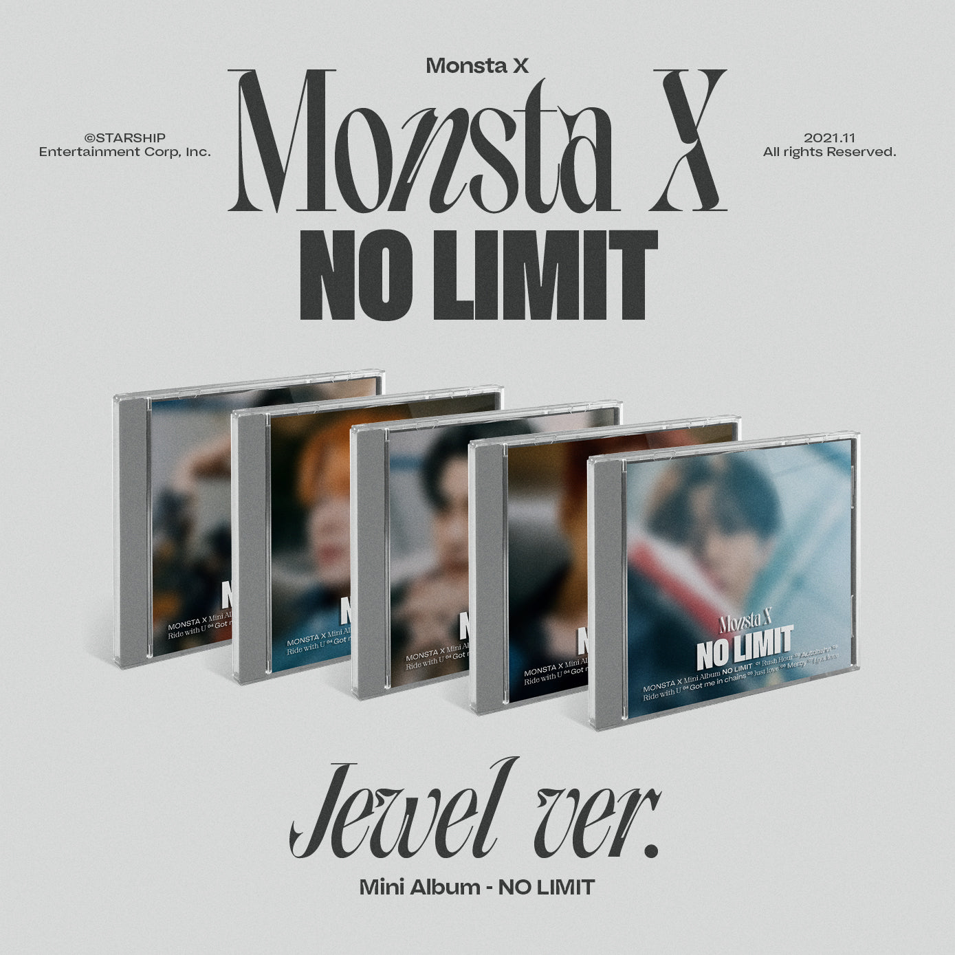 MONSTA X 10TH MINI ALBUM - NO LIMIT (JEWEL VER.)