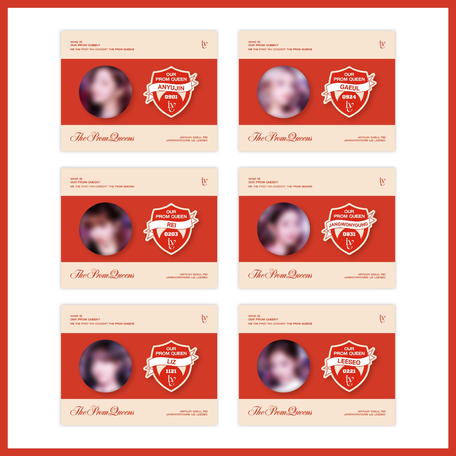 IVE THE FIRST FAN CONCERT THE PROM QUEENS OFFICIAL MD - 10. WAPPEN + PIN BUTTON SET