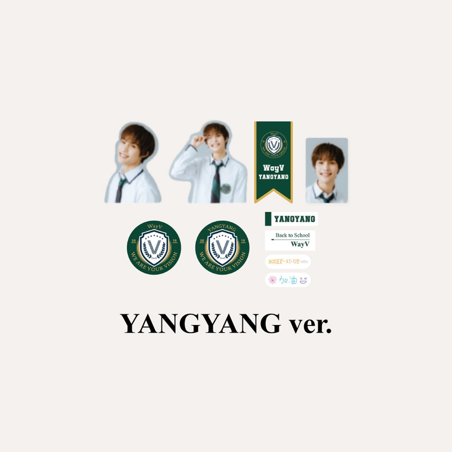 WAYV 2021 BACK TO SCHOOL KIT OFFICIAL MD - LUGGAGE STICKER + PHOTO CARD SET