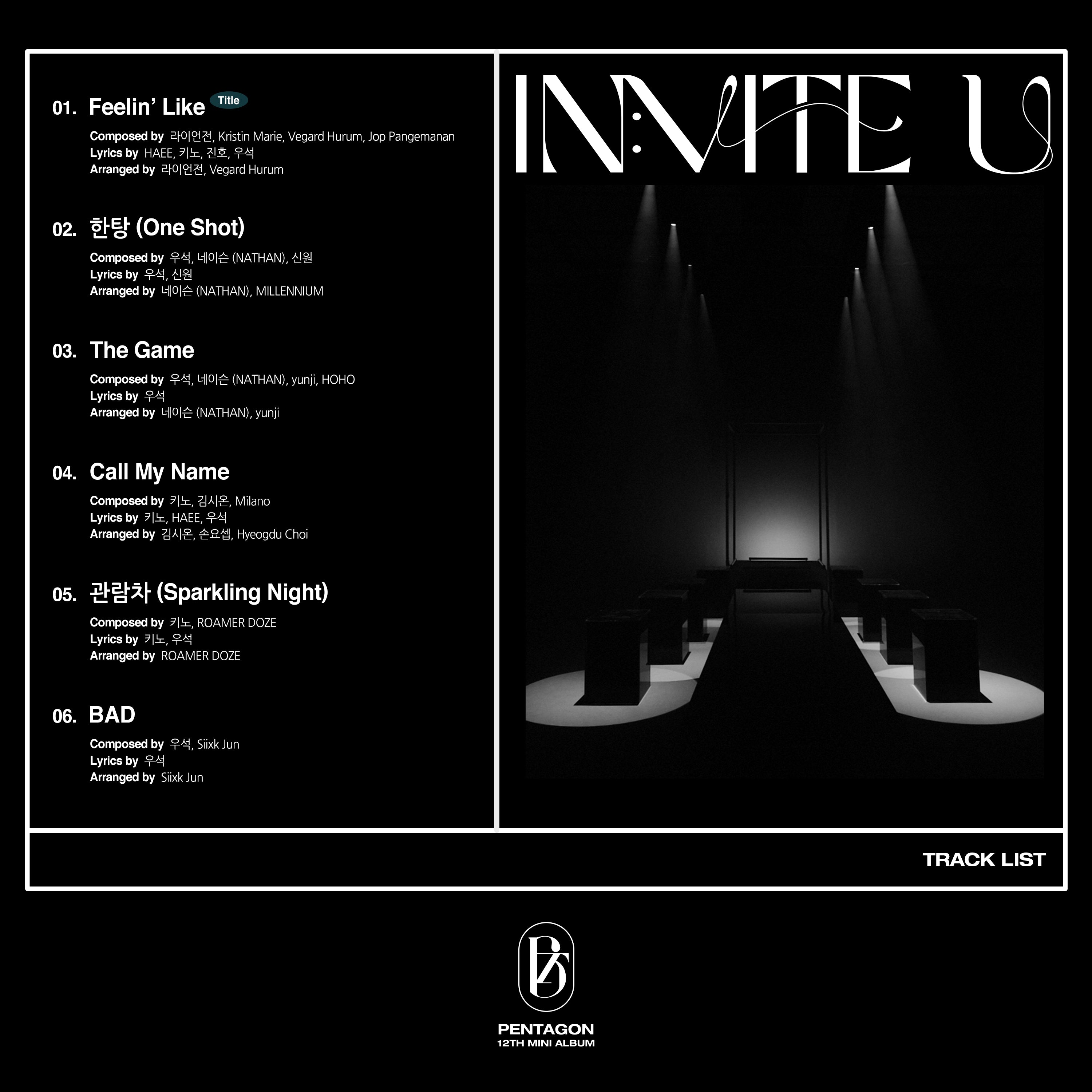 PENTAGON 12TH MINI ALBUM - IN:VITE U