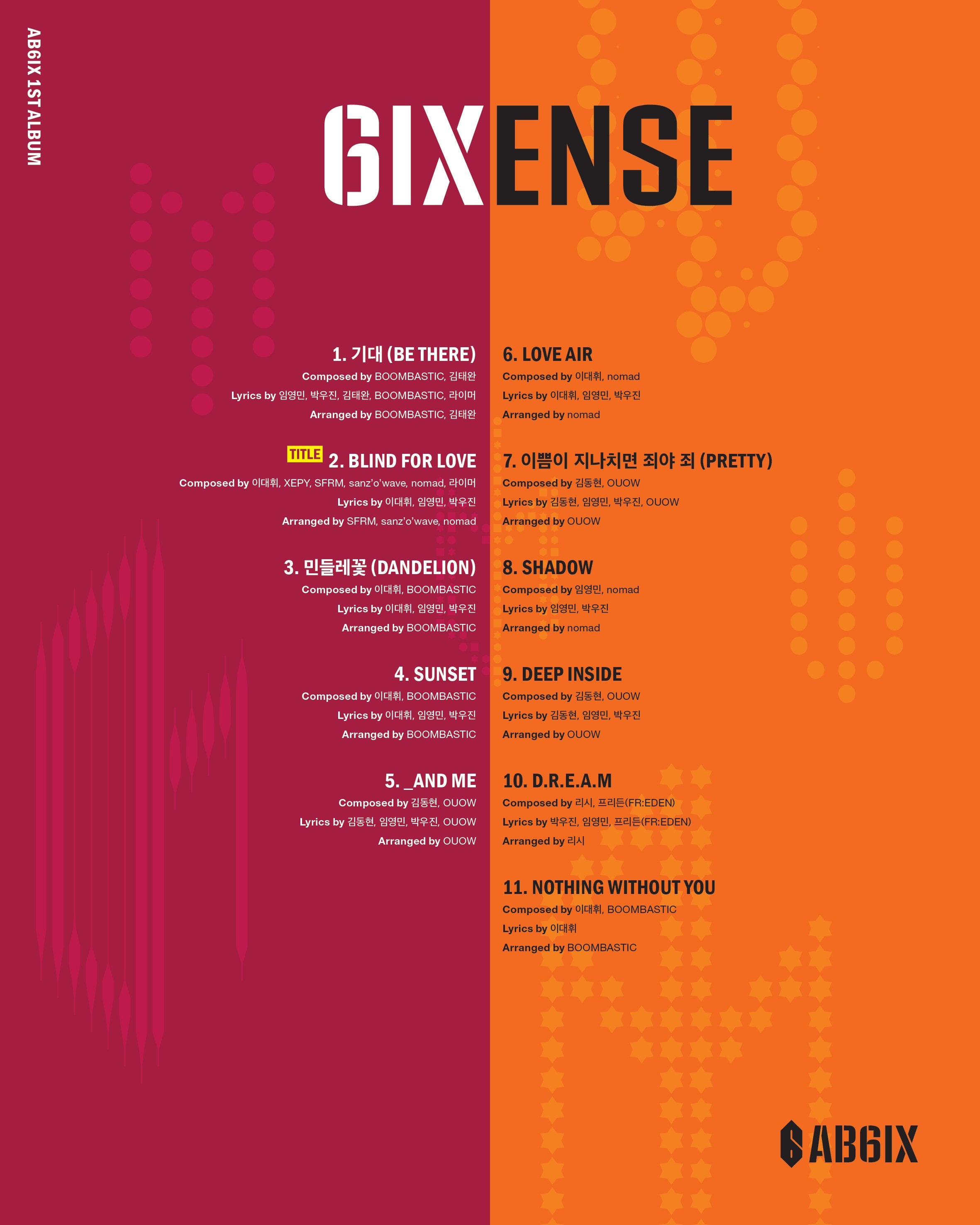 AB6IX 1ST ALBUM - 6IXENSE