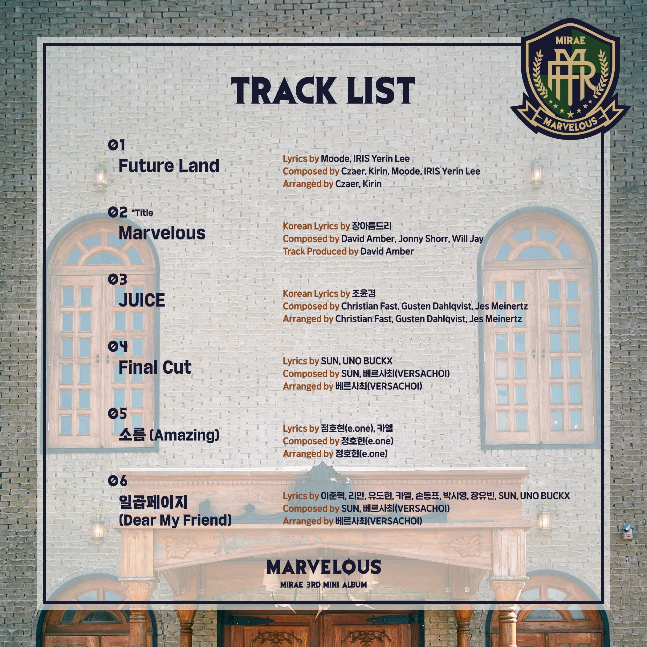 MIRAE 3RD MINI ALBUM - MARVELOUS