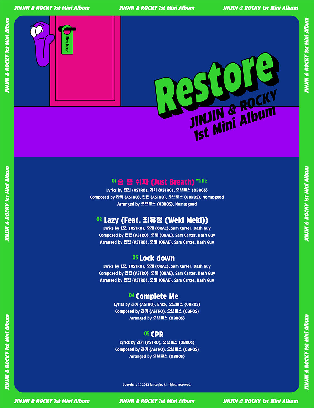 JINJIN & ROCKY (ASTRO) 1ST MINI ALBUM - RESTORE