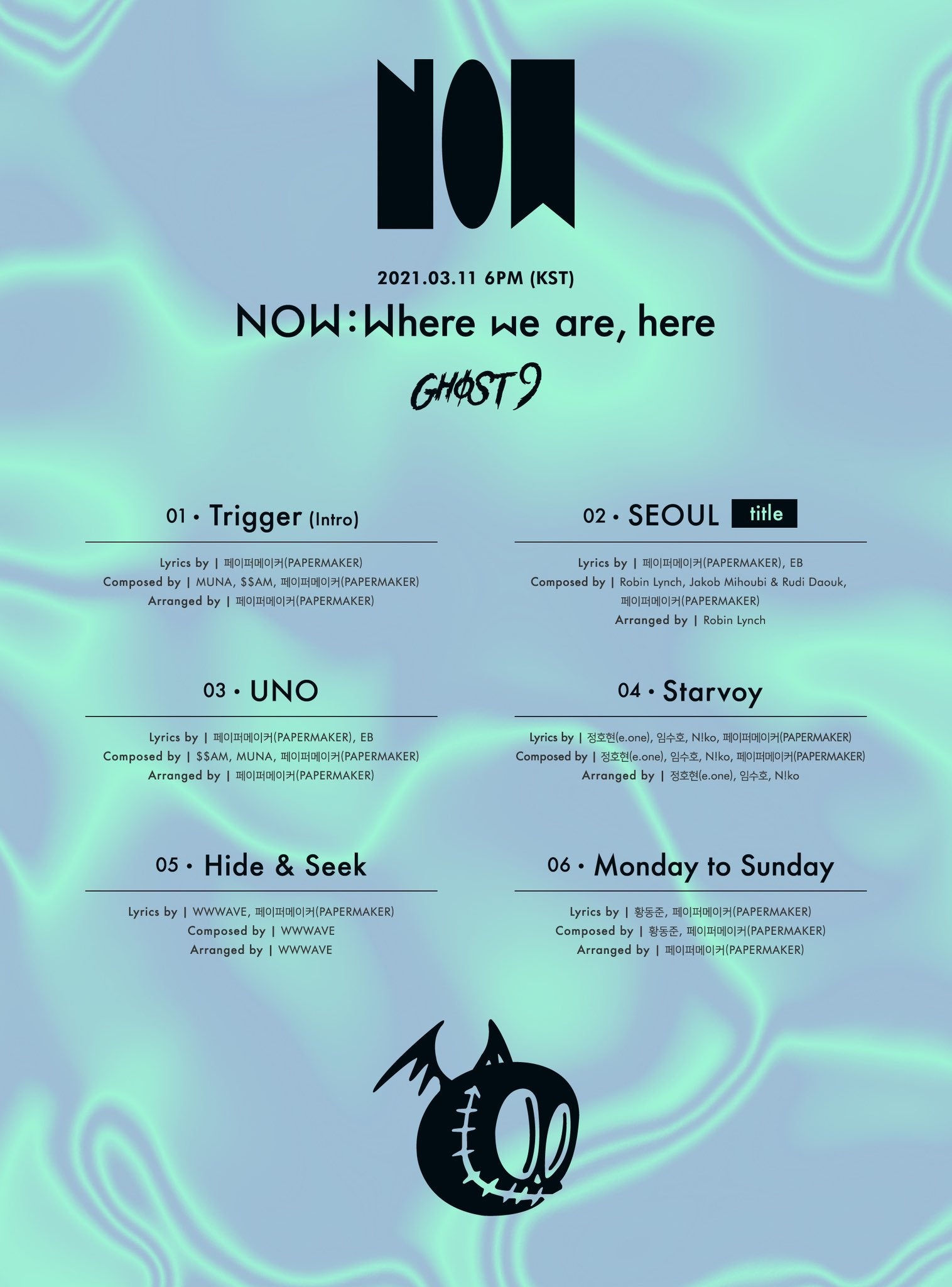 GHOST9 3RD MINI ALBUM - NOW : WHERE WE ARE, HERE