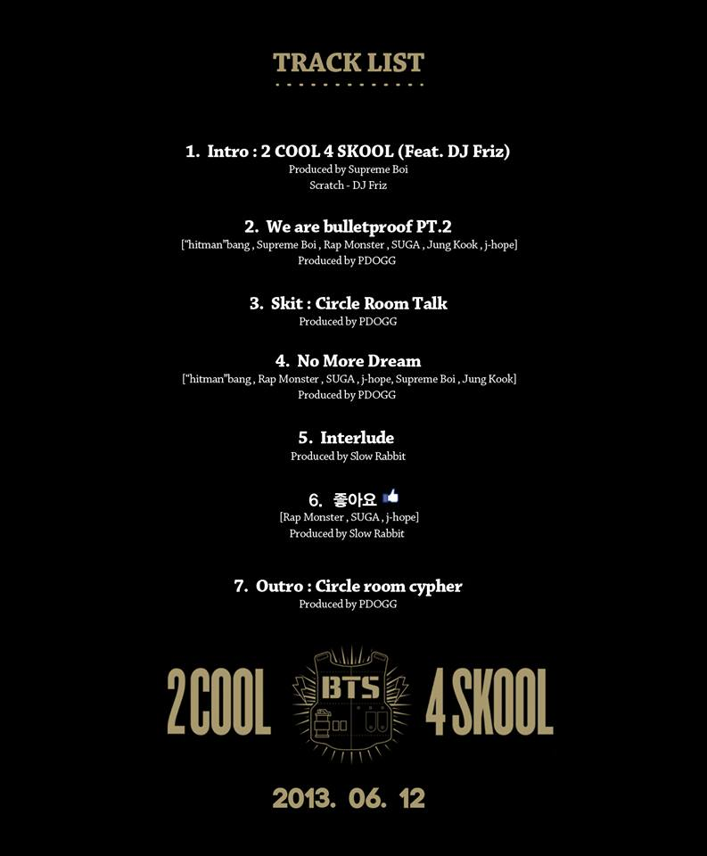 BTS DEBUT SINGLE ALBUM - 2 COOL 4 SKOOL