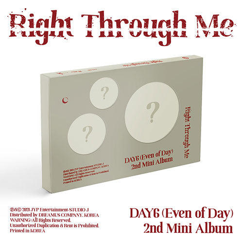 DAY6 (EVEN OF DAY) 2ND MINI ALBUM - RIGHT THROUGH ME