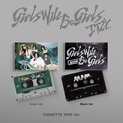 ITZY ALBUM - GIRLS WILL BE GIRLS (CASSETTE TAPE VER.) + APPLEMUSIC PHOTOCARD