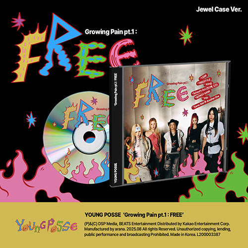 YOUNG POSSE 4TH EP ALBUM - GROWING PAIN PT.1 : FREE (JEWEL CASE VER.)