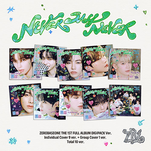 ZEROBASEONE 1ST ALBUM - NEVER SAY NEVER (DIGIPACK VER.) + WITHMUU PHOTOCARD (PRE-ORDER) (LD VER.)