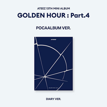 ATEEZ 13TH MINI ALBUM - GOLDEN HOUR : PART.4 (KOREA VER.) (POCAALBUM VER.) (PRE-ORDER)