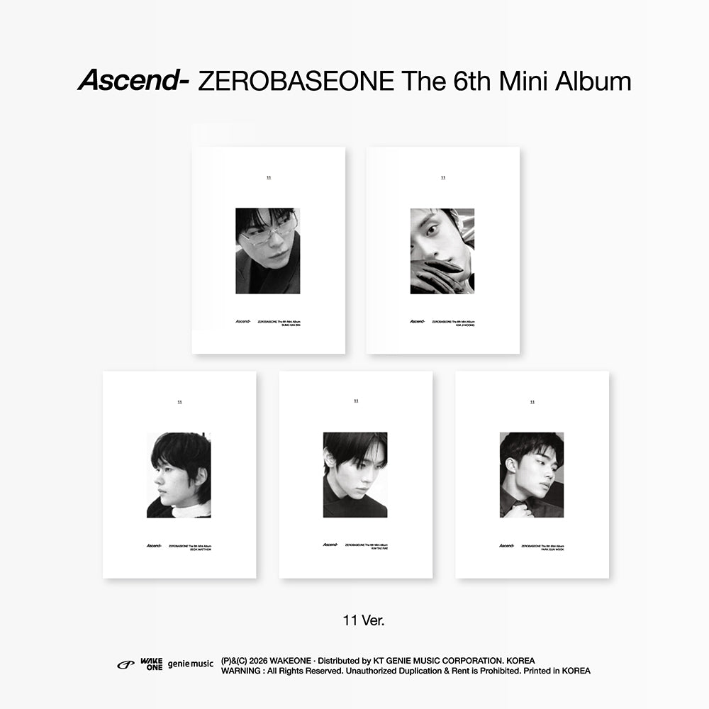 ZEROBASEONE 6TH MINI ALBUM - ASCEND- (11 VER.) + APPLEMUSIC PHOTOCARD