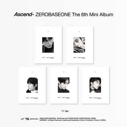 ZEROBASEONE 6TH MINI ALBUM - ASCEND- (11 VER.) + APPLEMUSIC PHOTOCARD