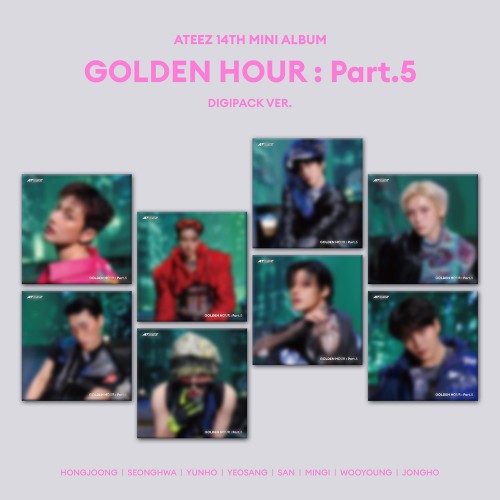 ATEEZ 13TH MINI ALBUM - GOLDEN HOUR : PART.5 (DIGIPACK VER.) (KOREA VER.) + SOUNDWAVE PHOTOCARD (PRE-ORDER)