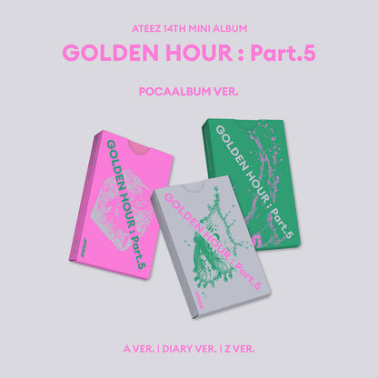 ATEEZ 13TH MINI ALBUM - GOLDEN HOUR : PART.5 (KOREA VER.) (POCAALBUM) (PRE-ORDER)