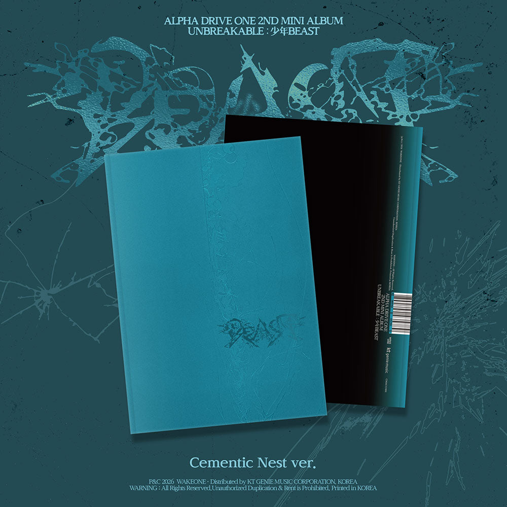 ALPHA DRIVE ONE 2ND MINI ALBUM - UNBREAKABLE : BEAST (CEMENTIC NEST VER.) + APPLEMUSIC PHOTOCARD (PRE-ORDER)