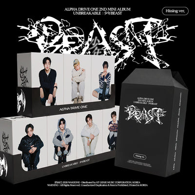 ALPHA DRIVE ONE 2ND MINI ALBUM - UNBREAKABLE : BEAST (HISSING VER.) + APPLEMUSIC PHOTOCARD