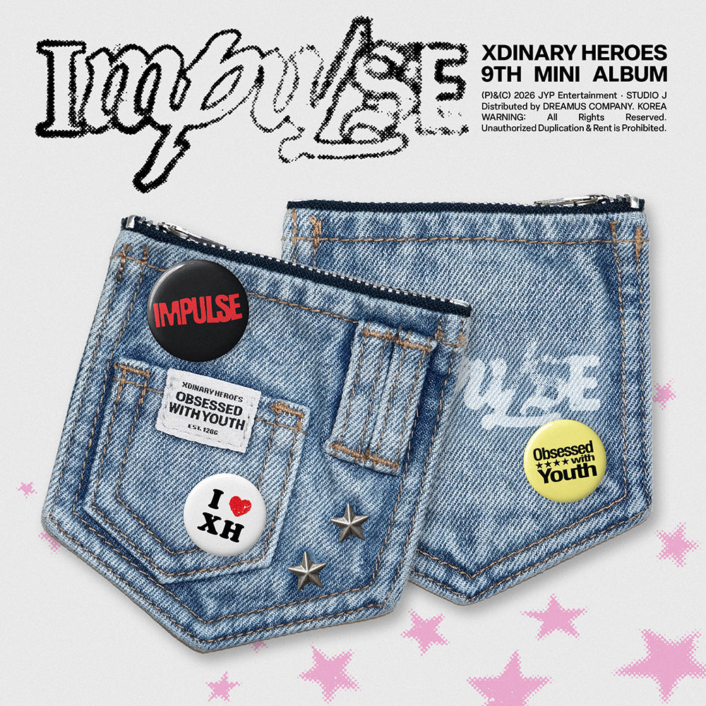 XDINARY HEROES 9TH MINI ALBUM - IMPULSE (DENIM POUCH VER.) + APPLEMUSIC PHOTOCARD (PRE-ORDER)