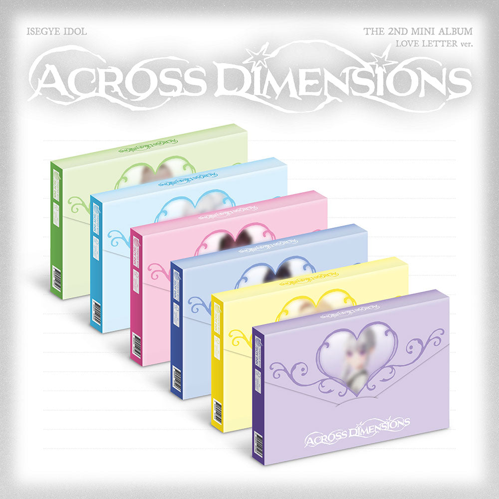 ISEGYE IDOL 2ND MINI ALBUM - ACROSS DIMENSIONS (LOVE LETTER VER.) + WITHMUU PHOTOCARD (PRE-ORDER)