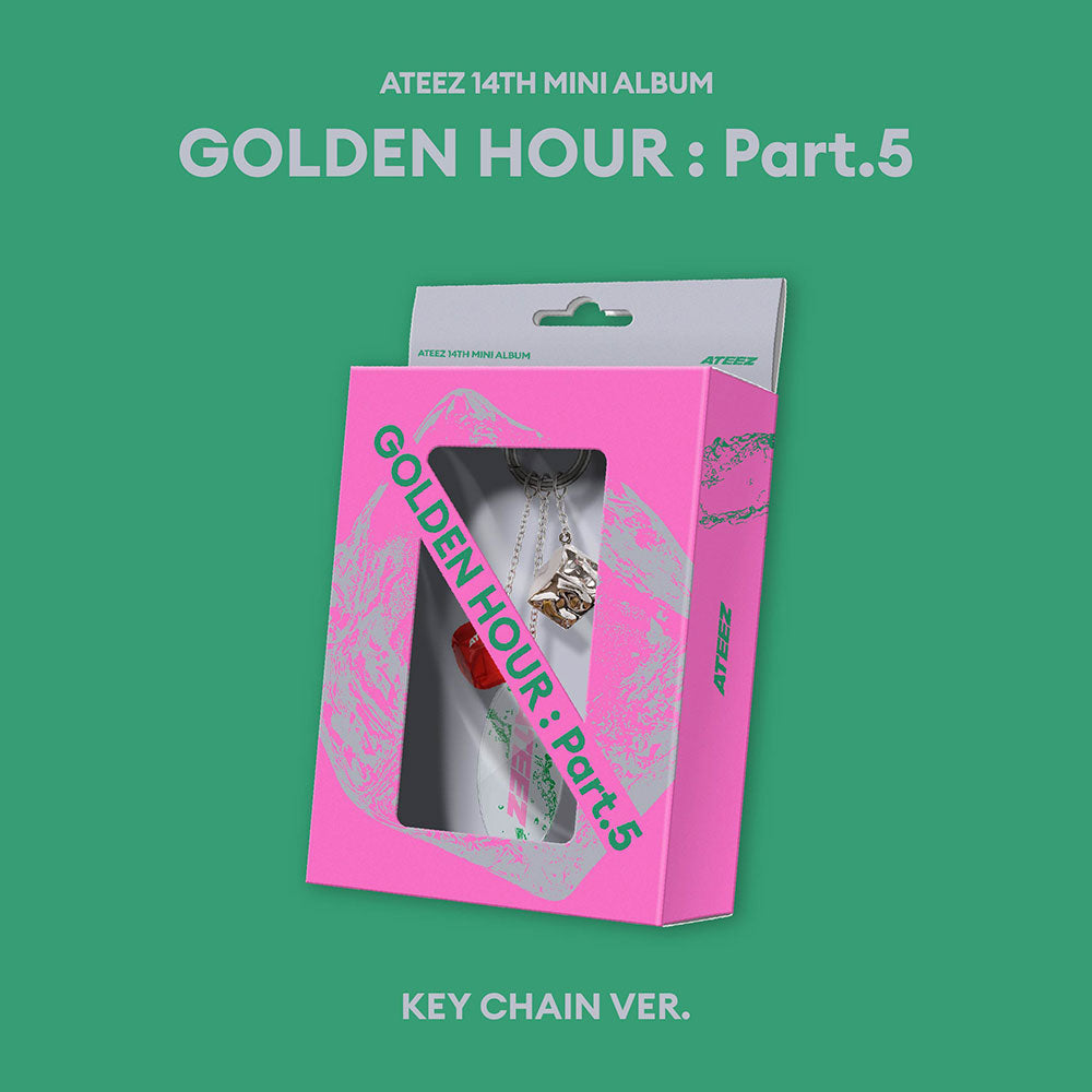 ATEEZ 13TH MINI ALBUM - GOLDEN HOUR : PART.5 (KEY CHAIN VER.) (KOREA VER.) + WITHMUU PHOTOCARD (PRE-ORDER)