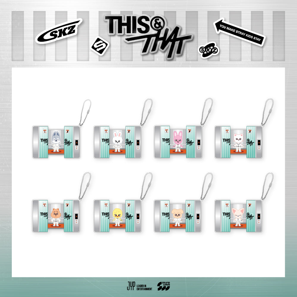 STRAY KIDS [THIS & THAT] POP-UP STORE OFFICIAL MD - 01. SKZOO CAPSULE ACRYLIC KEYRING (WEEK 1) (PRE-ORDER)