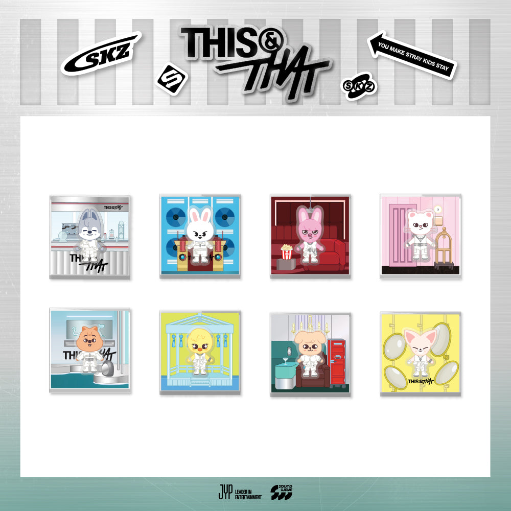 STRAY KIDS [THIS & THAT] POP-UP STORE OFFICIAL MD - 02. SKZOO SPINNING MAGNET (WEEK 1) (PRE-ORDER)