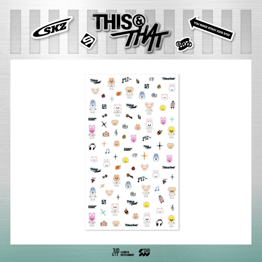 STRAY KIDS [THIS & THAT] POP-UP STORE OFFICIAL MD - 03. SKZOO MICRO STICKER (WEEK 1) (PRE-ORDER)