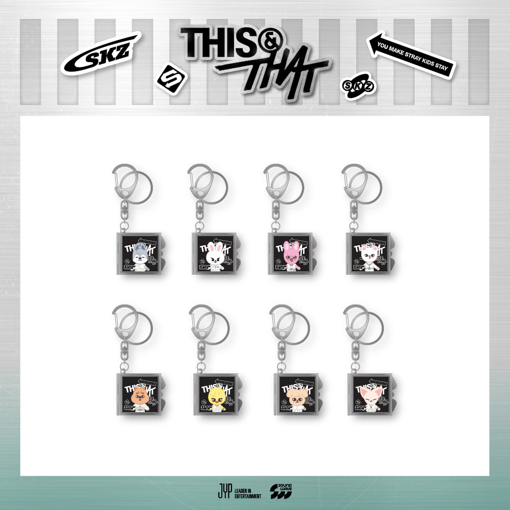 STRAY KIDS [THIS & THAT] POP-UP STORE OFFICIAL MD - 08. SKZOO MIRROR KEYRING (WEEK 1) (PRE-ORDER)