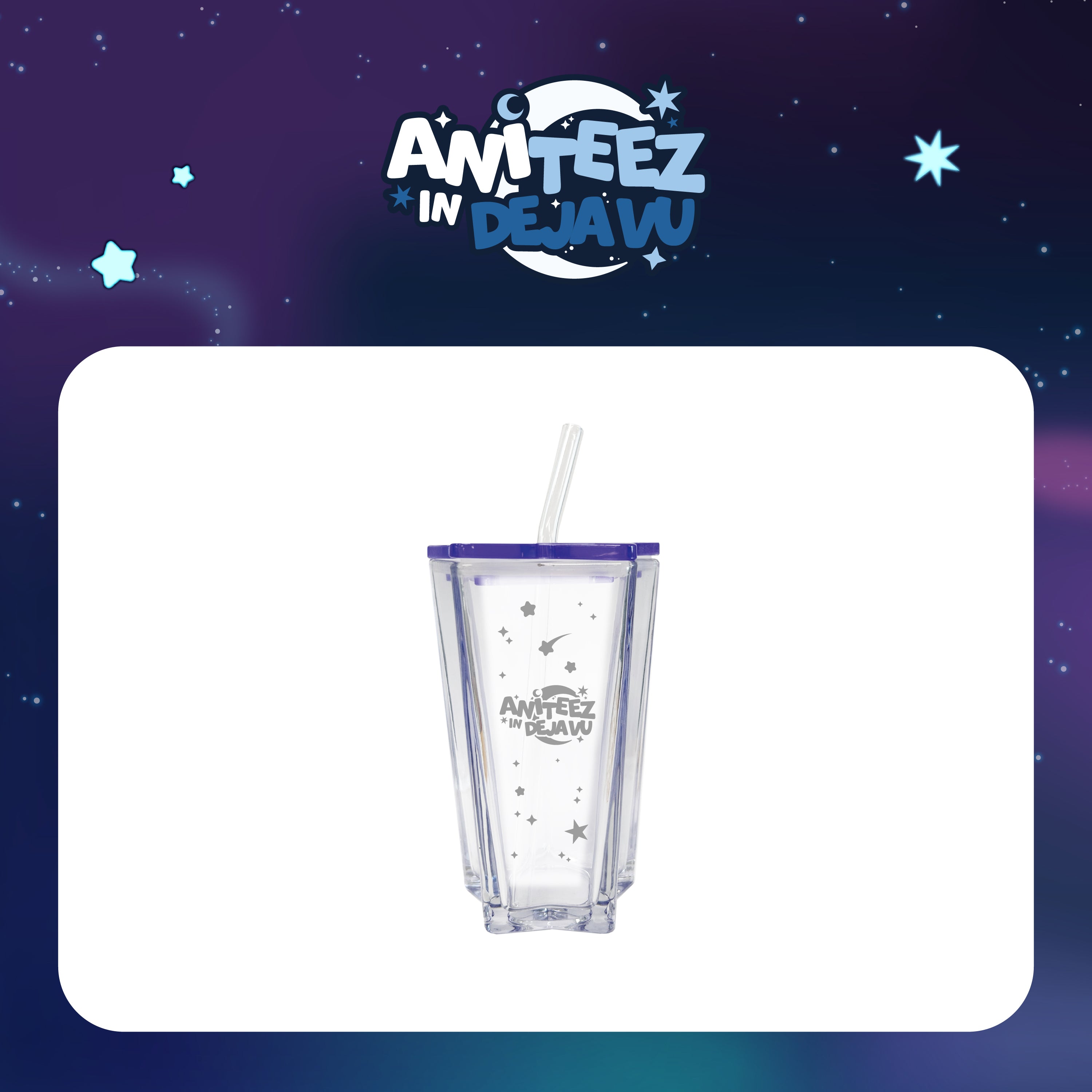 ATEEZ X ANITEEZ POP-UP [ANITEEZ IN DEJA VU] OFFICIAL MD - 08. STARLIGHT GLASS TUMBLER (PRE-ORDER)