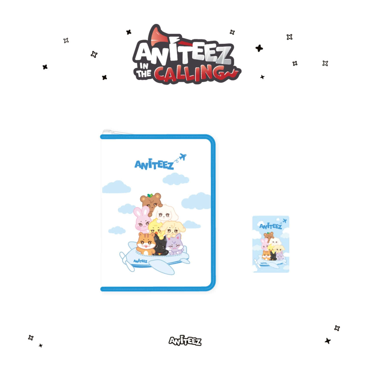 ATEEZ X ANITEEZ [ANITEEZ IN THE CALLING] OFFICIAL MD - 30. TRAVEL POUCH (PRE-ORDER)