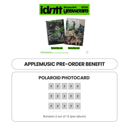 IDNTT MINI ALBUM - YESWEARE + APPLEMUSIC PHOTOCARD
