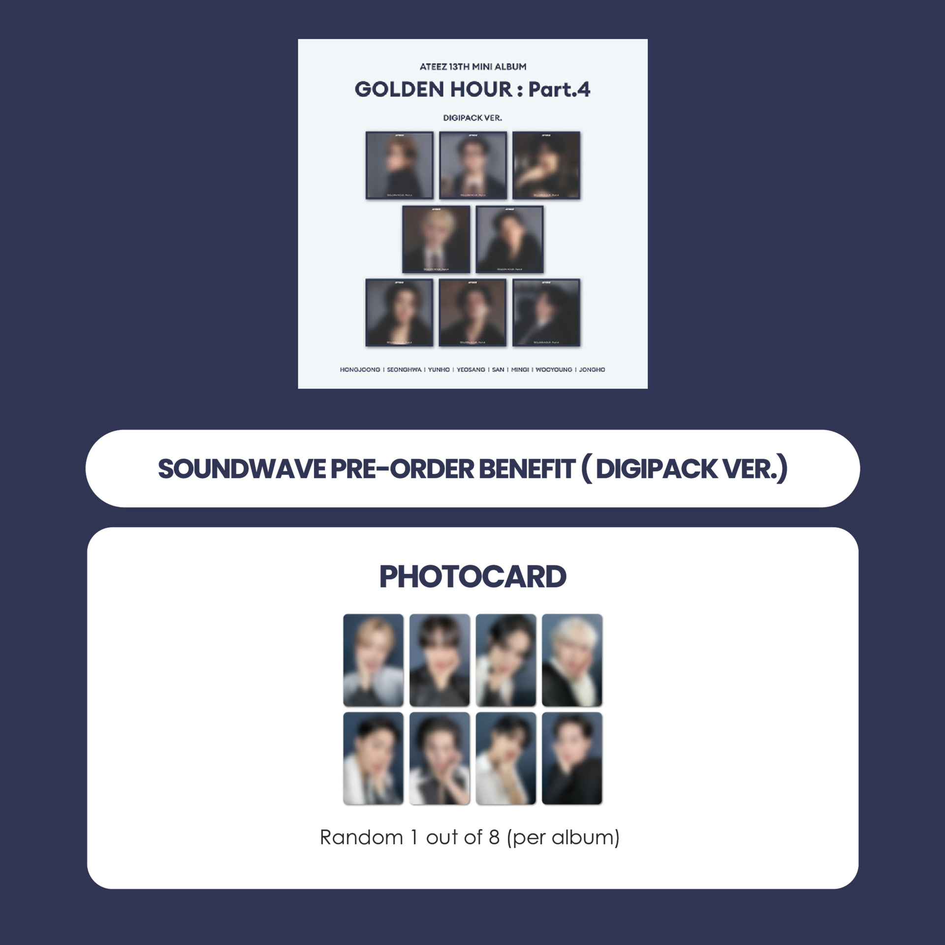 ATEEZ GOLDEN HOUR: Part.4 3種セット ATEEZ - 13th Mini Album GOLDEN HOUR Part. 4