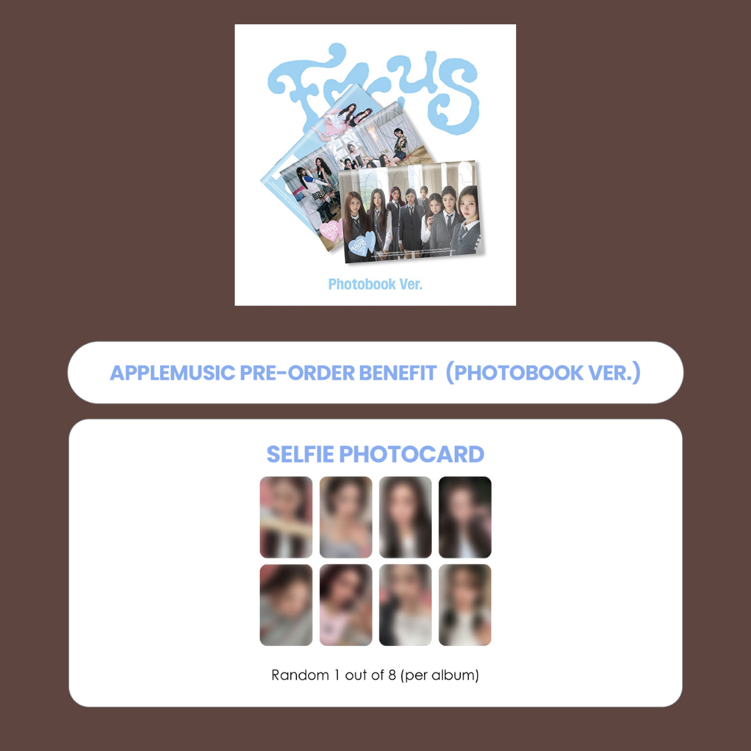 HEARTS2HEARTS 1ST MINI ALBUM - FOCUS (PHOTOBOOK VER.) + APPLEMUSIC PHOTOCARD (PRE-ORDER)