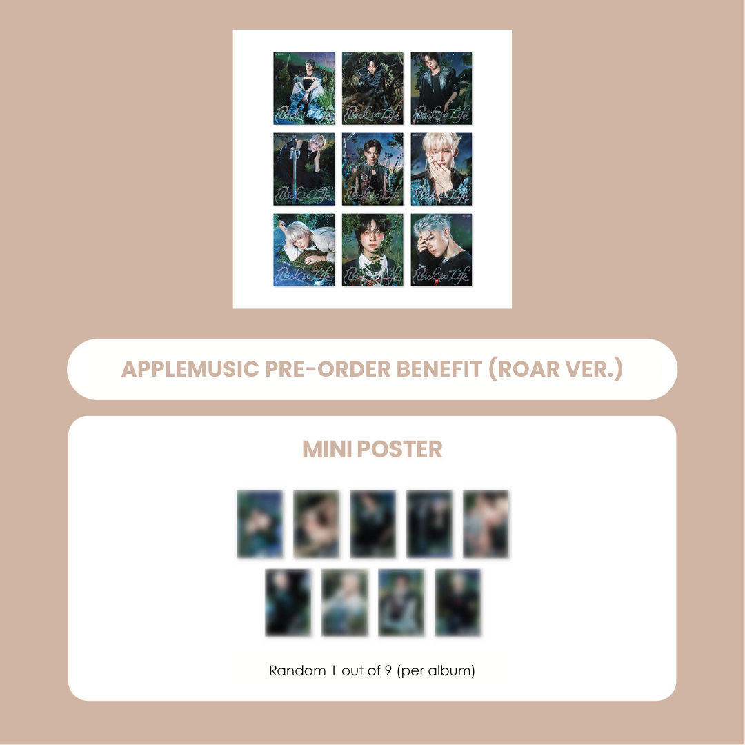 &TEAM 1ST MINI ALBUM - BACK TO LIFE (ROAR VER.) + APPLEMUSIC MINI POSTER