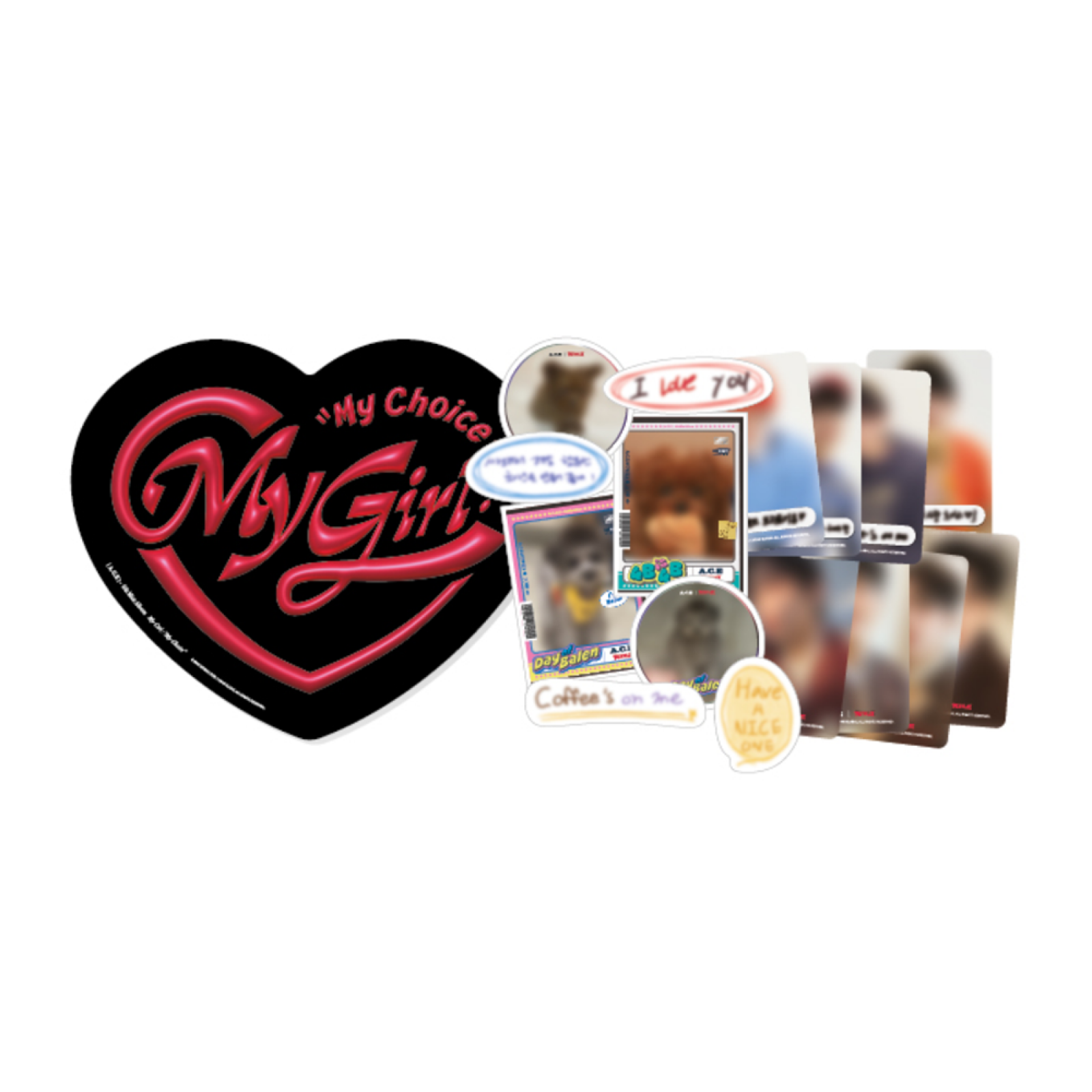 A.C.E 6TH MINI ALBUM [MY GIRL : MY CHOICE ] OFFICIAL MD - 05. MOUSE PAD & STICKER PACK SET