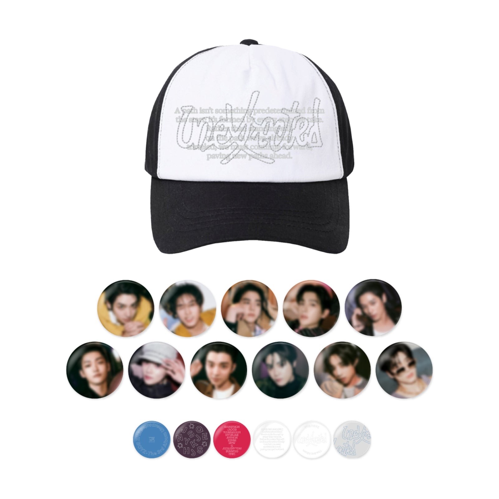 THE BOYZ 3RD ALBUM [UNEXPECTED] POP-UP STORE OFFICIAL MD - 02. BALL CAP & PIN BUTTON SET (PRE-ORDER)