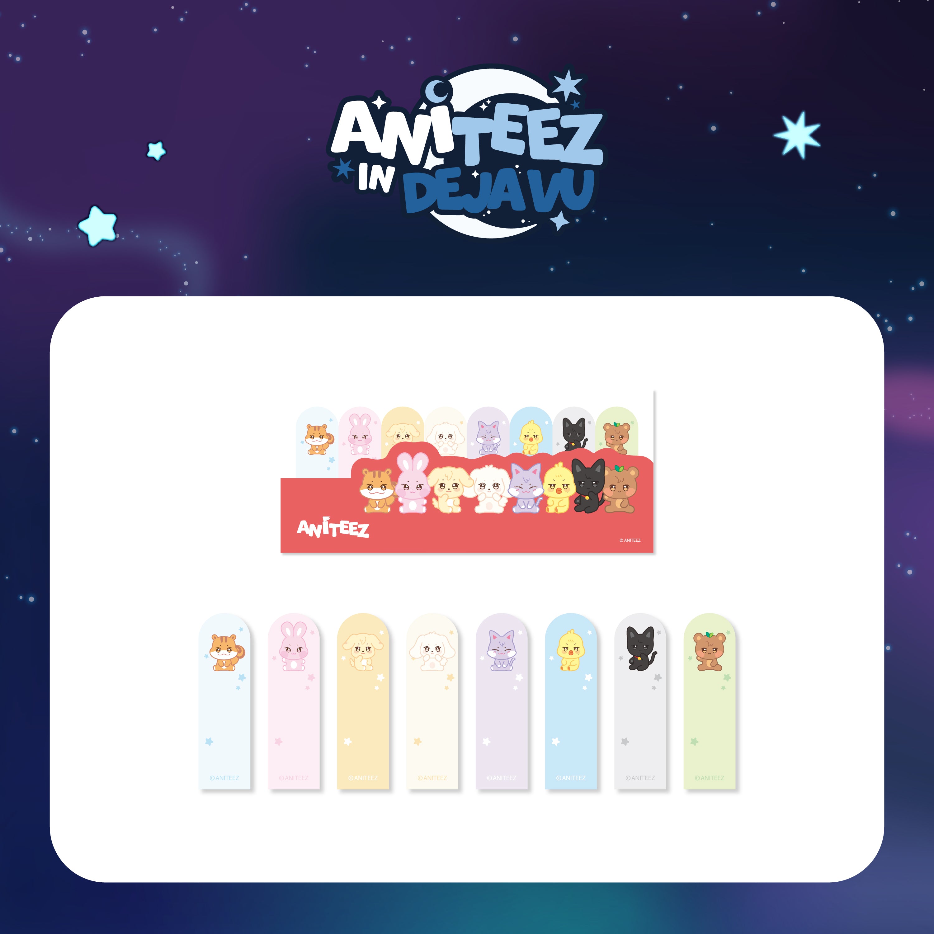 ATEEZ X ANITEEZ POP-UP [ANITEEZ IN DEJA VU] OFFICIAL MD - 11. INDEX STICKY MEMO SET (PRE-ORDER)