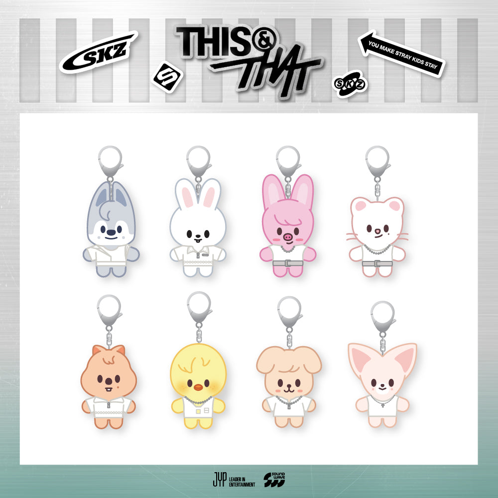 STRAY KIDS [THIS & THAT] POP-UP STORE OFFICIAL MD - 12. SKZOO COSTUME PLUSH KEYRING (WEEK 1) (PRE-ORDER)