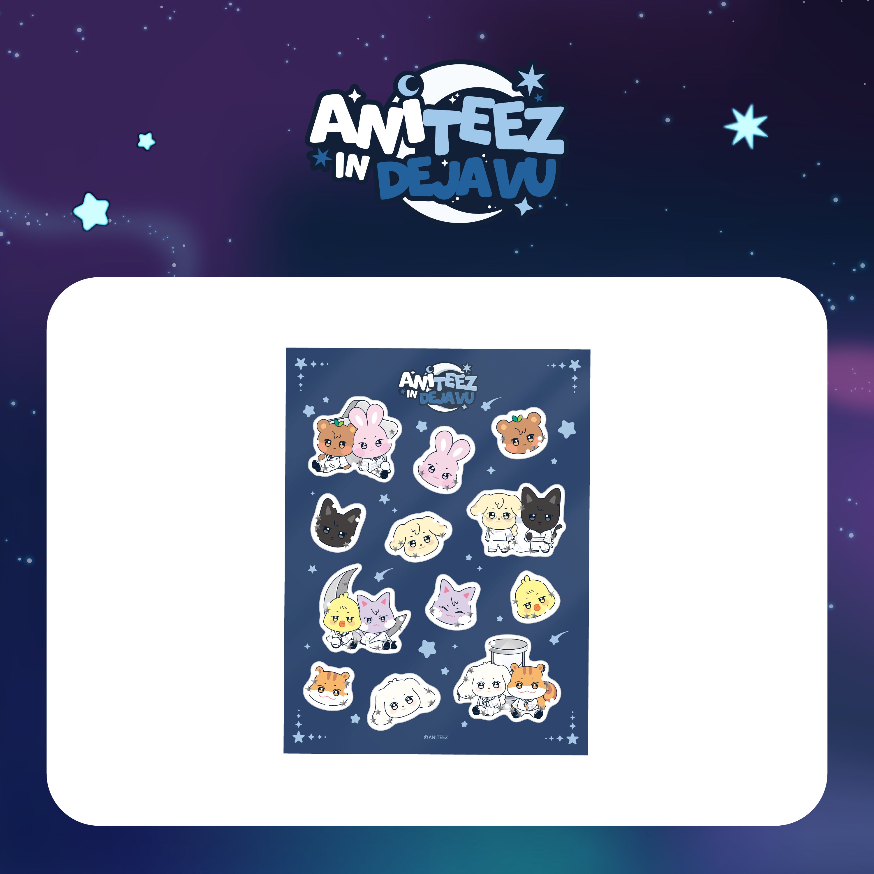 ATEEZ X ANITEEZ POP-UP [ANITEEZ IN DEJA VU] OFFICIAL MD - 12. WATER 3D STICKER (PRE-ORDER)