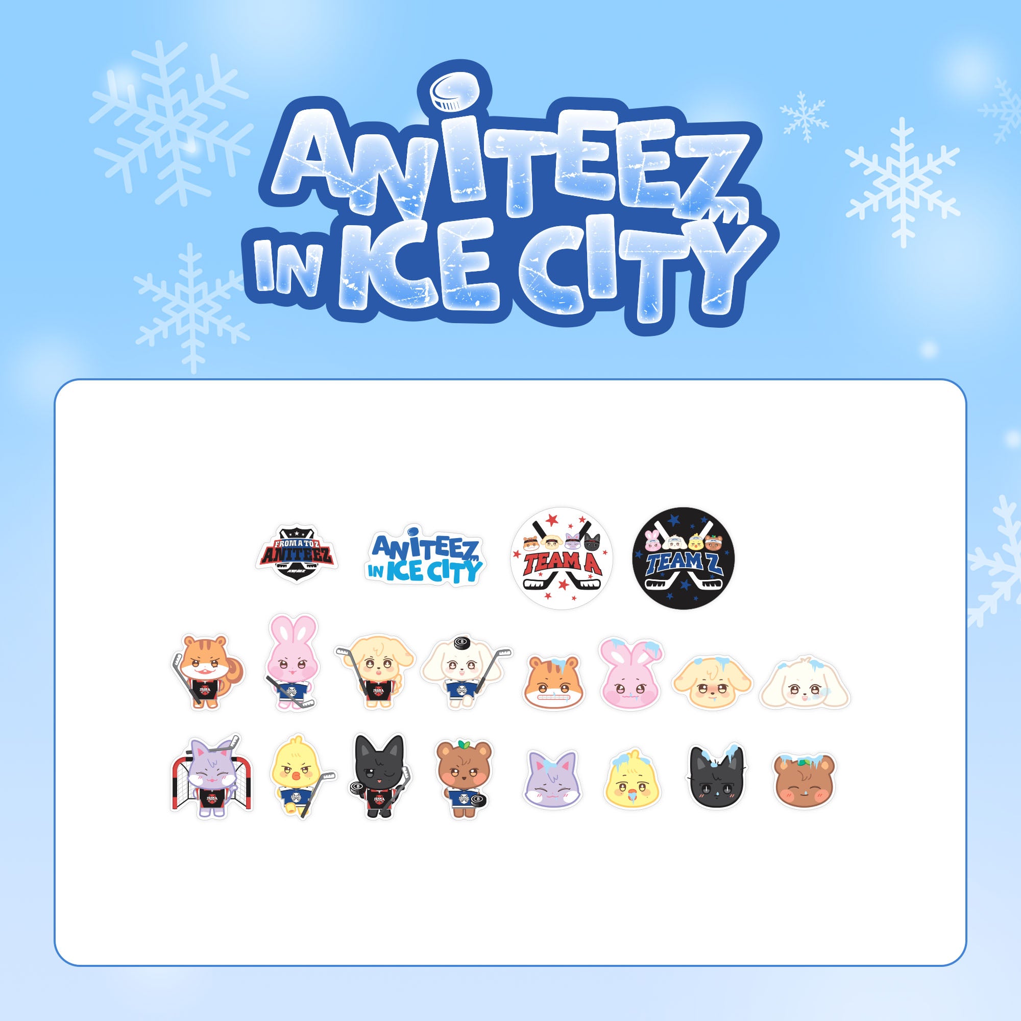 ATEEZ X ANITEEZ [ANITEEZ IN ICE CITY] OFFICIAL MD - 13. DECO STICKER SET