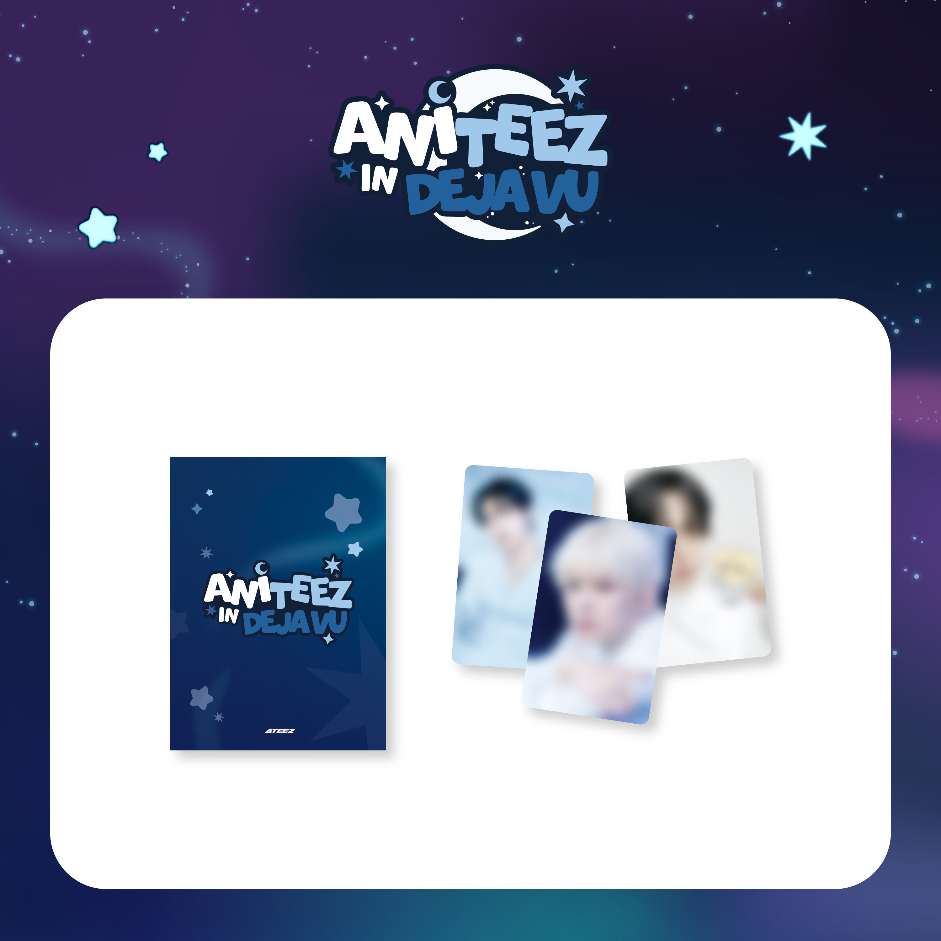 ATEEZ X ANITEEZ POP-UP [ANITEEZ IN DEJA VU] OFFICIAL MD - 14. RANDOM TRADING CARD (PRE-ORDER)